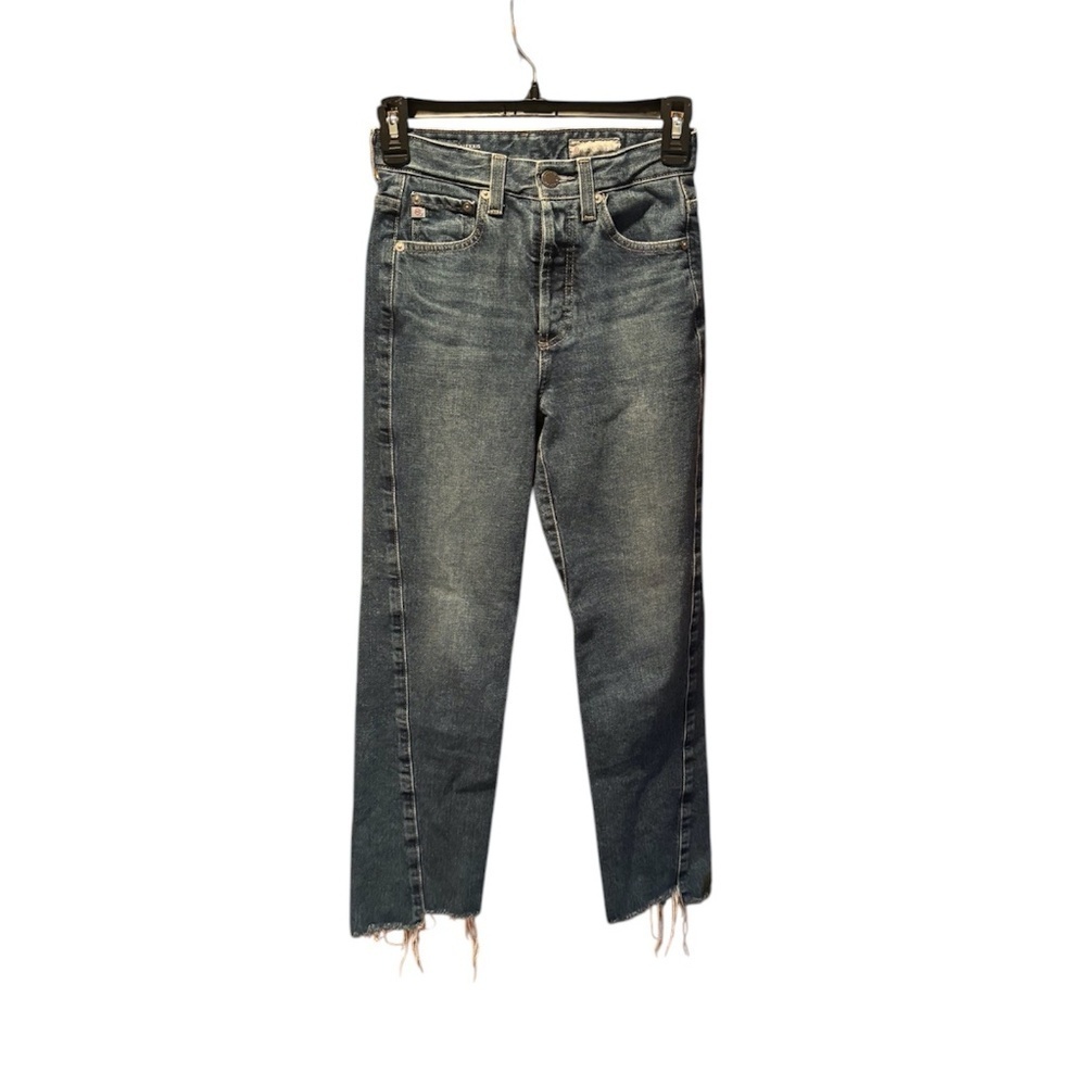AG Adriano Goldschmied Womens High Rise Straight Leg Jeans - Faded Blue